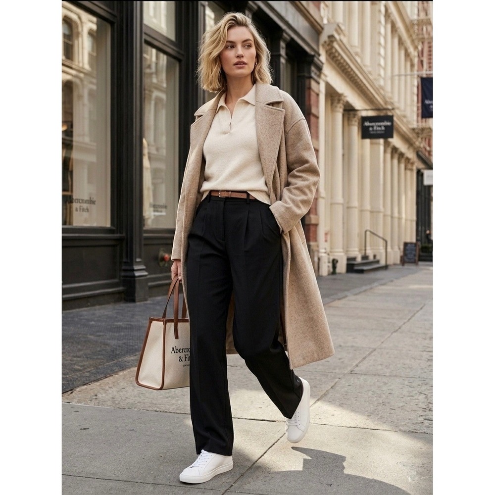 Classic Wide-Leg Black Pants — Versatile Work-to-Weekend Style